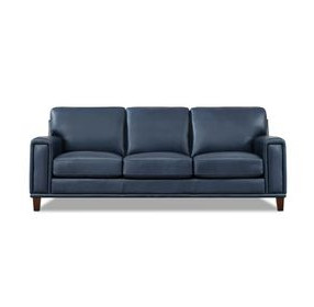Halwyn Navy Leather Living Room Set
