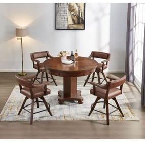 Merion Brown Spectator Swivel Upholstered Counter Height Stool