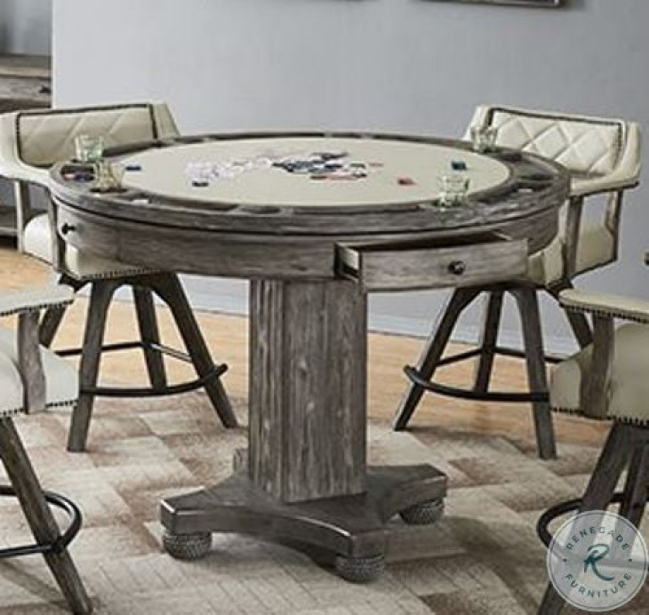 PGA Distressed Gray 52" Counter Height Game Table From ECI Furniture ...