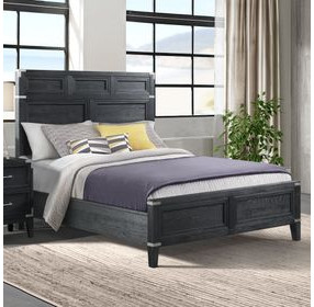 Laguna Weathered Steel Queen Panel Bed