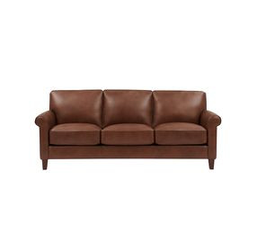 Lachlan Pecan Leather Living Room Set