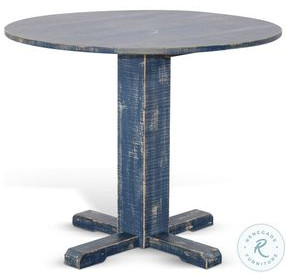 Hearthwood Haven Blue Ocean Blue Drop Leaf Round Dining Room Set