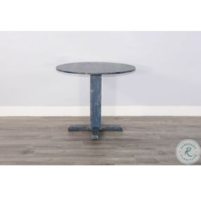 Hearthwood Haven Ocean Blue 36" Round Drop Leaf Dining Table
