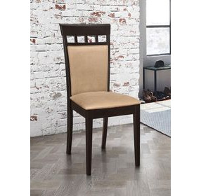 Gabriel Cappuccino Cushion Back Side Chair Set of 2