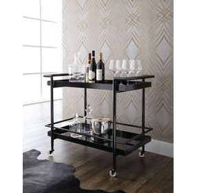 Livingston Matte Black Bar Cart