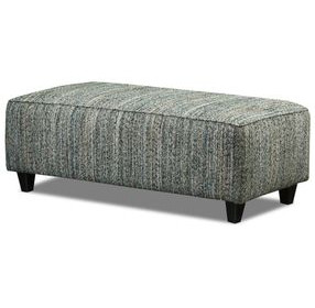Opal Pine Green and Brown Rectangular Cocktail Ottoman