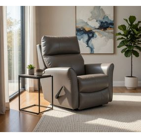 Stardust Valentino Granite Leather Rocker Recliner