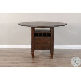 Sagewyn Dark Brown 54" Round Counter Height Dining Table