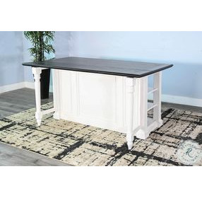 Autumn Echo White 13" Drop Leaf Kitchen Island