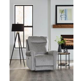 Reese Cobblestone Rocker Power Recliner with USB Charging