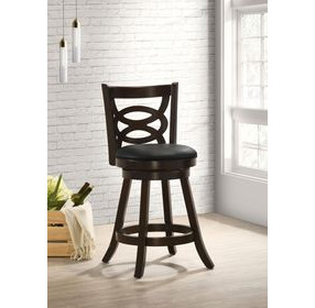 Calecita Cappuccino Upholstered Seat Swivel Counter Height Stool Set of 2