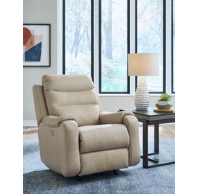 Sheridan Linen Leather Zero Gravity Power Recliner with USB Charging