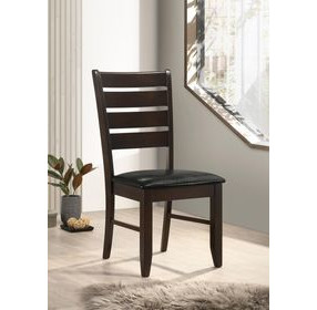 Dalila Dark Brown Side Chair Set of 2