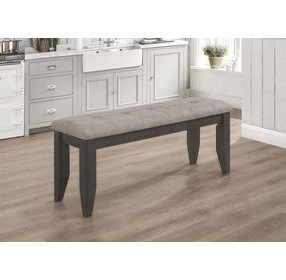 Dalila Dark Grey Padded Cushion Bench