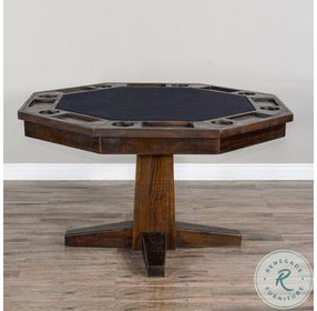 Havenstead Dark Brown 53" Reversible Game and Dining Poker Table