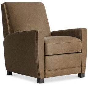 Bastille Tan Leather Recliner