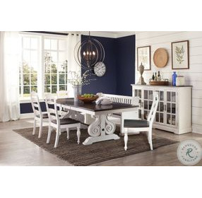 Heritage House White 96" Extendable Rectangular Dining Table