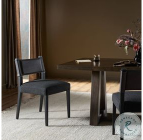 Ferris Gibson Black Performance Fabric Dining Chair Set of 2