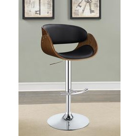 Dana Black And Chrome Adjustable Bar Stool
