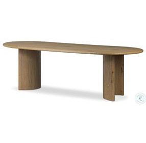 Paden Worn Oak Veneer 94" Oval Dining Table