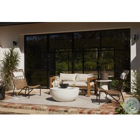 Bowman White Concrete Outdoor End Table