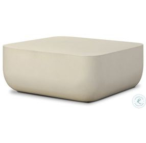 Ivan White Concrete Square Coffee Table