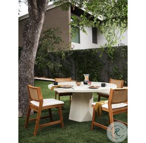 Bowman White Concrete Outdoor Dining Table