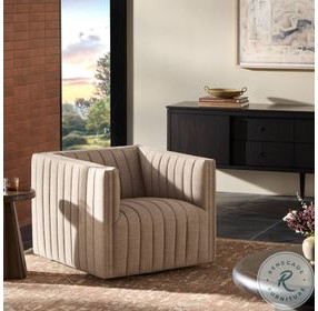 Augustine Crypton Nomad Taupe Performance Fabric Swivel Chair