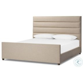 Daphne Alcala Taupe Performance Fabric Queen Upholstered Bed