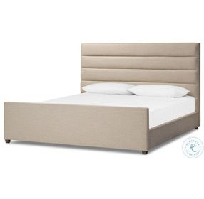 Daphne Alcala Taupe Performance Fabric King Upholstered Bed