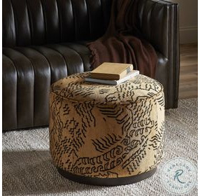 Sinclair Balkan Ochre Round Ottoman