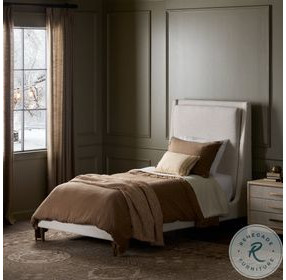 Potter Dover Crescent Performance Fabric Twin Upholstered Bed