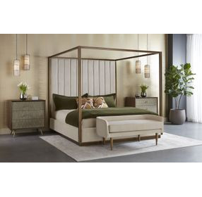 Piccolo Prosecco And Rustic Bronze Casette King Canopy Bed