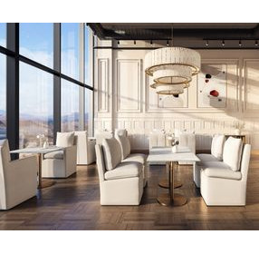 Emrys Effie Linen Wheeled Upholstered Dining Armchair