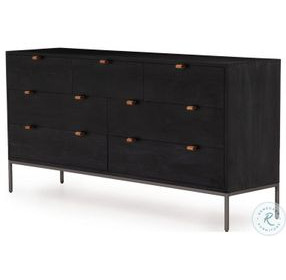 Trey Black Wash Poplar 7 Drawer Dresser