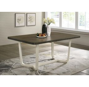 Biloxi Greyish And White 71" Rectangular Dining Table