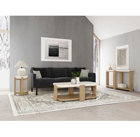 Sanibel Pale Oak and White Rectangular Cocktail Table