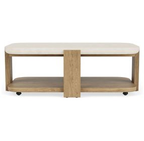 Sanibel Pale Oak and White Rectangular Occassional Table Set