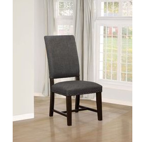 Townsend Warm Grey Upholstered Parson Chair Set of 2