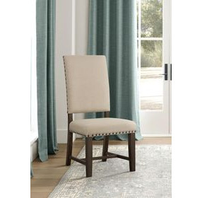 Townsend Beige Upholstered Parson Chair Set of 2