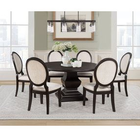 Twyla Dark Cocoa Round Dining Room Set