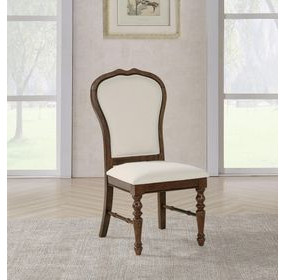 Landon Rich Brown Upholstered Side Chair Set Of 2