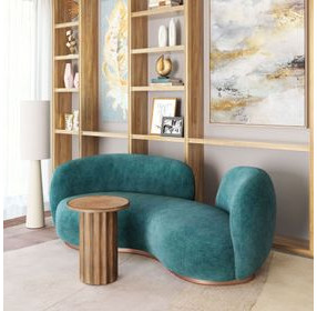 Afinato Brown Round Side Table