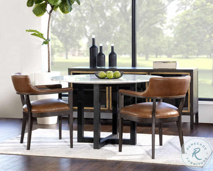 Brylea Shalimar Tobacco Dining Arm Chair From Sunpan | Coleman Furniture