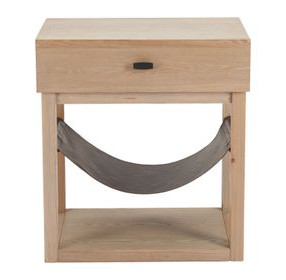 Haram Natural Rectangular Side Table