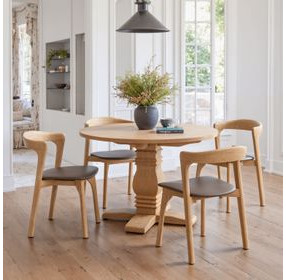 Tabi Brown Round Dining Room Set