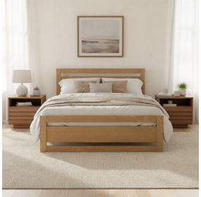 Repos Brown Queen Panel Bed