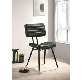 Partridge Espresso And Black Padded Side Chair Set of 2
