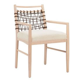 Wezly Ivory Upholstered Dining Chair Set of 2