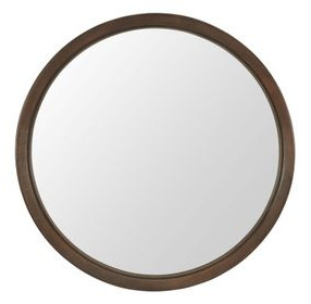 Inikas Espresso Round Wall Mirror